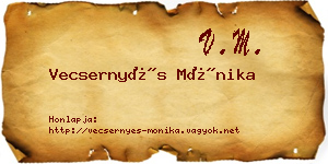 Vecsernyés Mónika névjegykártya