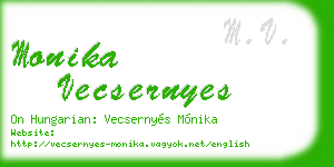 monika vecsernyes business card